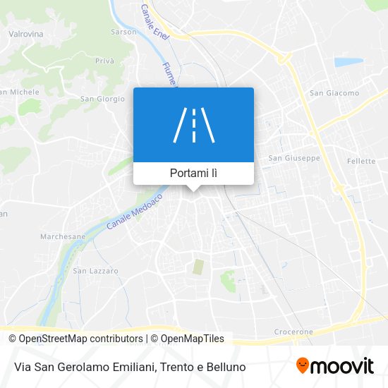 Mappa Via San Gerolamo Emiliani