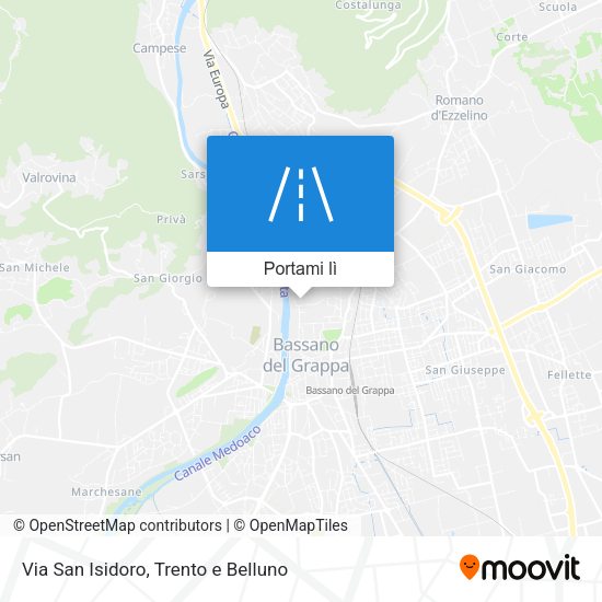Mappa Via San Isidoro