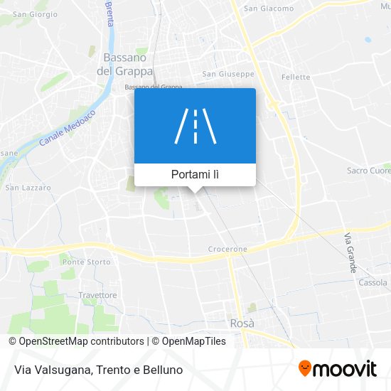 Mappa Via Valsugana
