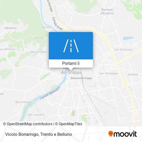 Mappa Vicolo Bonamigo