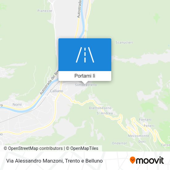 Mappa Via Alessandro Manzoni