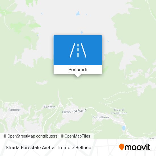 Mappa Strada Forestale Aietta