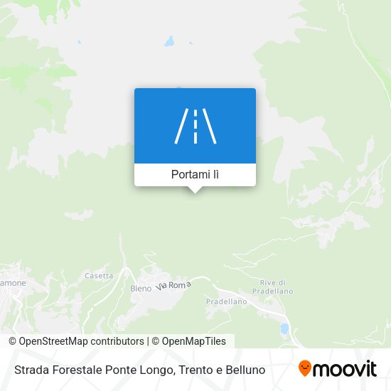 Mappa Strada Forestale Ponte Longo