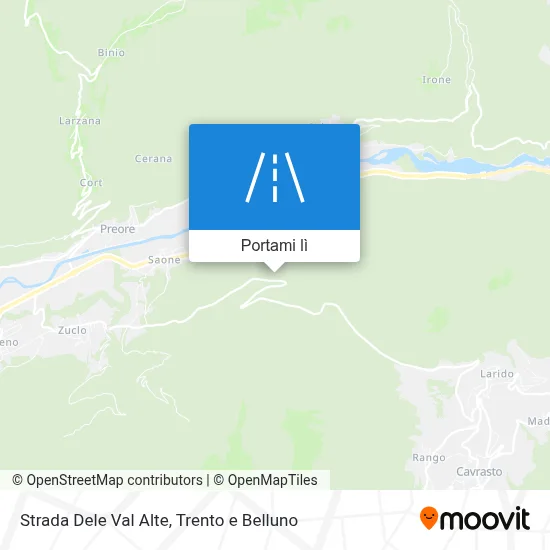 Mappa Strada Dele Val Alte