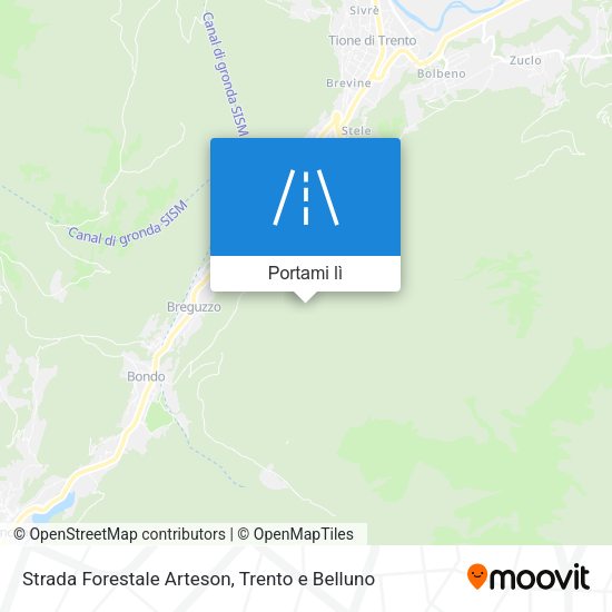 Mappa Strada Forestale Arteson
