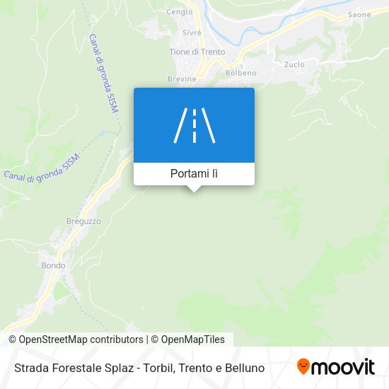 Mappa Strada Forestale Splaz - Torbil
