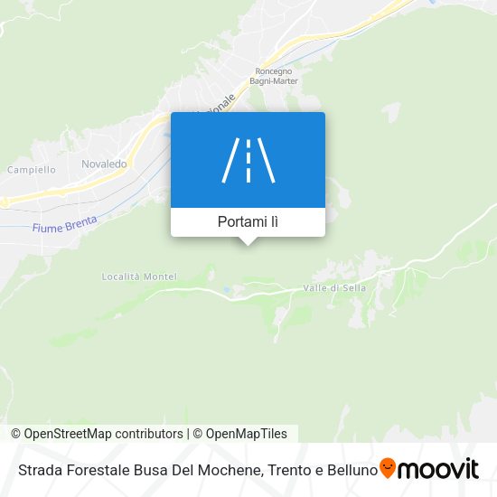 Mappa Strada Forestale Busa Del Mochene