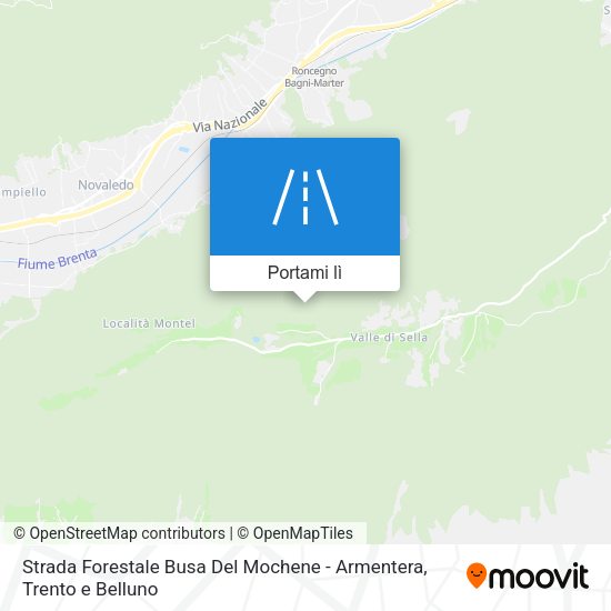 Mappa Strada Forestale Busa Del Mochene - Armentera