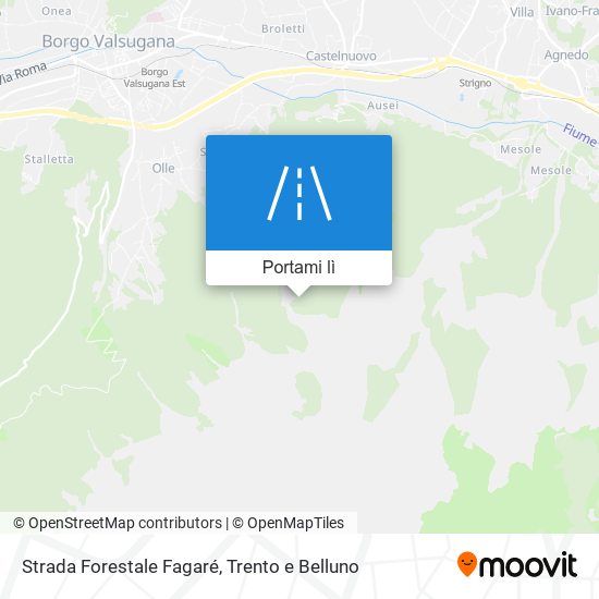 Mappa Strada Forestale Fagaré