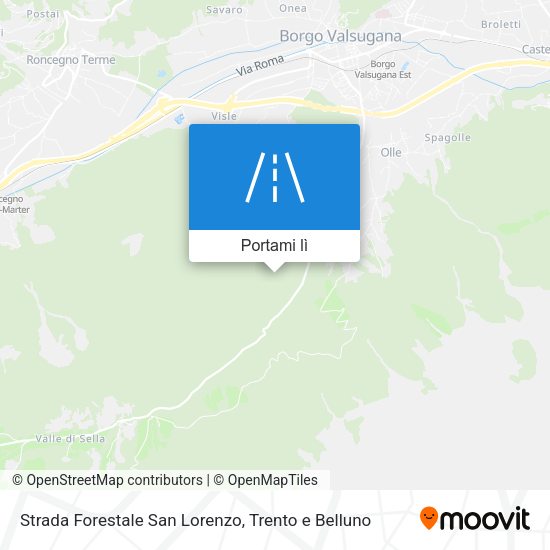 Mappa Strada Forestale San Lorenzo