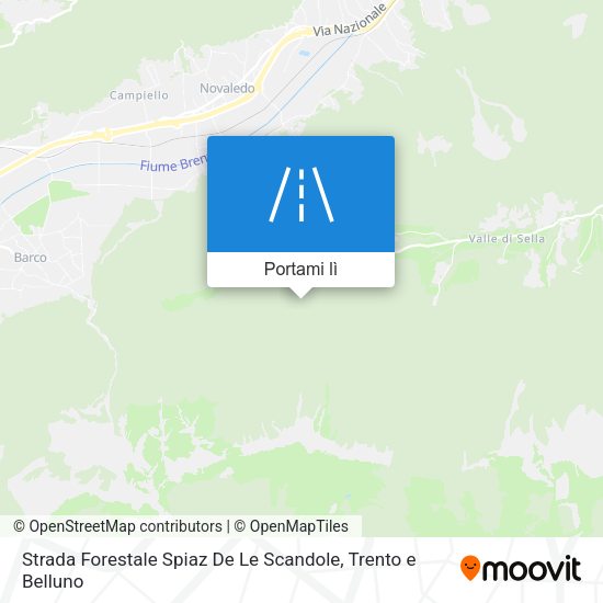 Mappa Strada Forestale Spiaz De Le Scandole