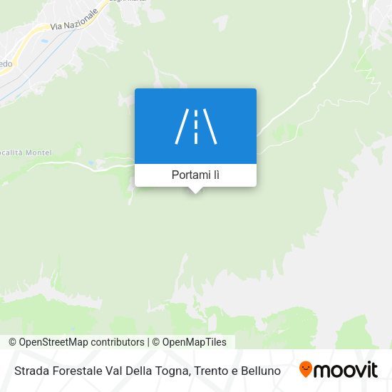 Mappa Strada Forestale Val Della Togna