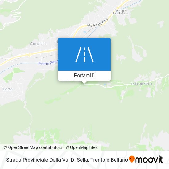 Mappa Strada Provinciale Della Val Di Sella