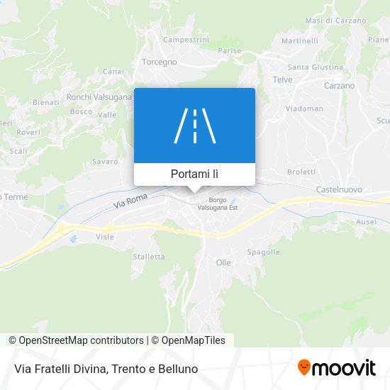 Mappa Via Fratelli Divina