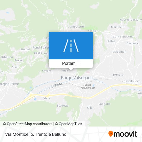 Mappa Via Monticello