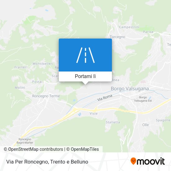 Mappa Via Per Roncegno
