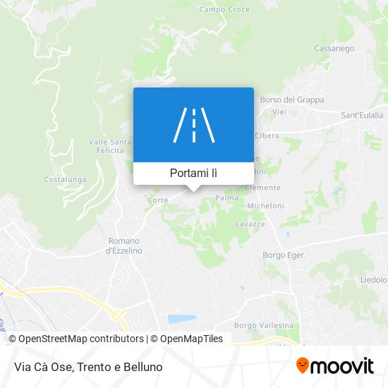 Mappa Via Cà Ose