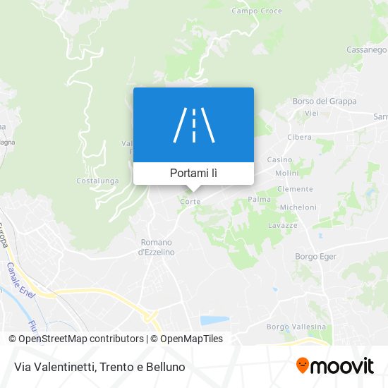 Mappa Via Valentinetti