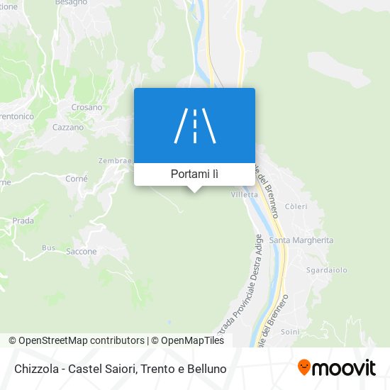 Mappa Chizzola - Castel Saiori