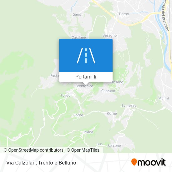 Mappa Via Calzolari