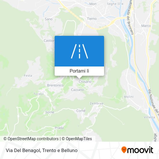 Mappa Via Del Benagol