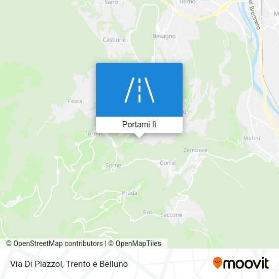 Mappa Via Di Piazzol
