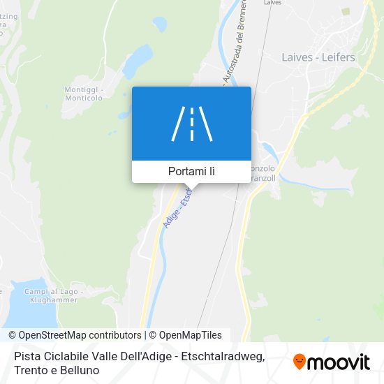 Mappa Pista Ciclabile Valle Dell'Adige - Etschtalradweg