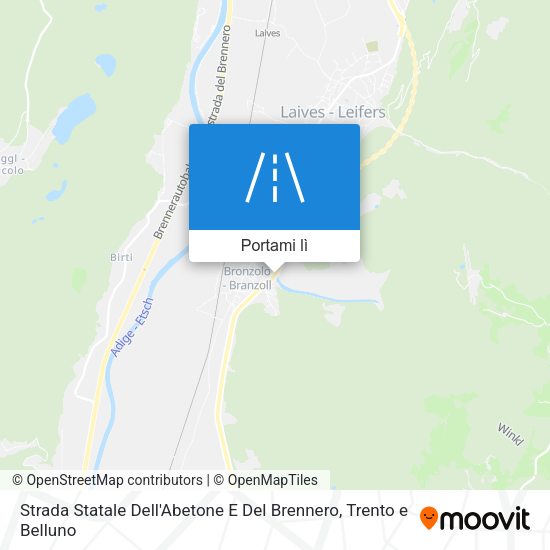 Mappa Strada Statale Dell'Abetone E Del Brennero
