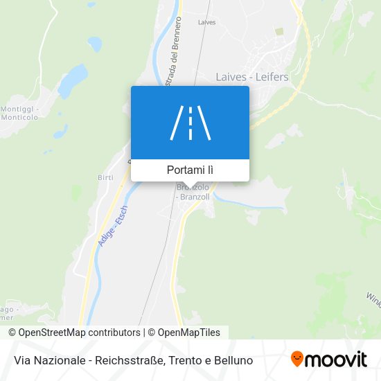 Mappa Via Nazionale - Reichsstraße