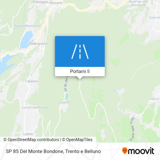 Mappa SP 85 Del Monte Bondone