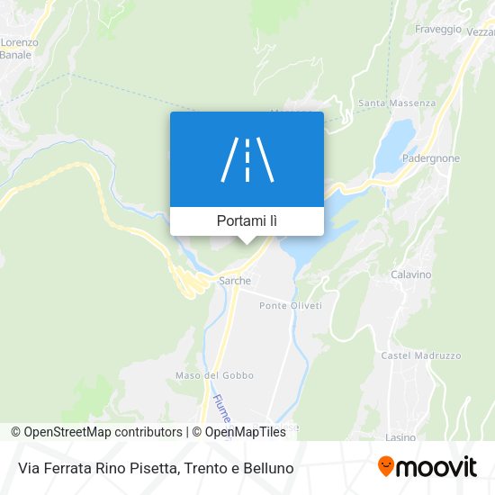 Mappa Via Ferrata Rino Pisetta