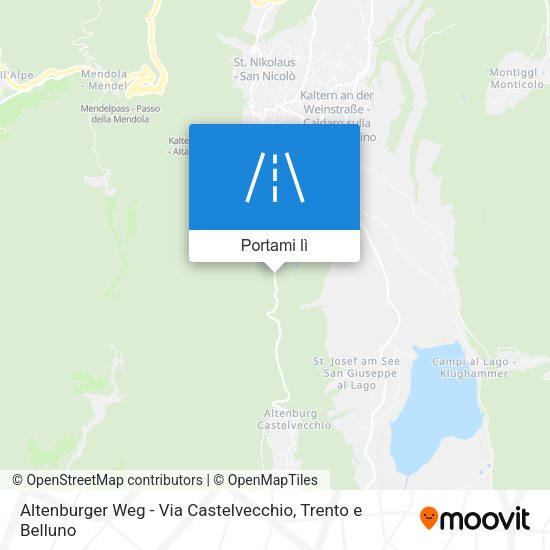 Mappa Altenburger Weg - Via Castelvecchio
