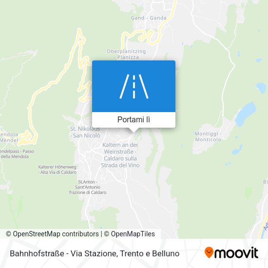 Mappa Bahnhofstraße - Via Stazione