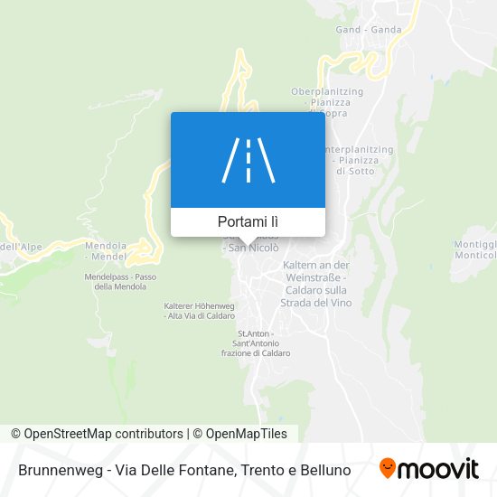 Mappa Brunnenweg - Via Delle Fontane