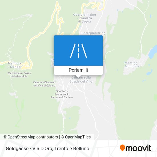 Mappa Goldgasse - Via D'Oro