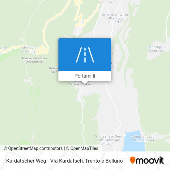 Mappa Kardatscher Weg - Via Kardatsch