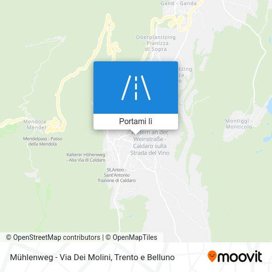 Mappa Mühlenweg - Via Dei Molini