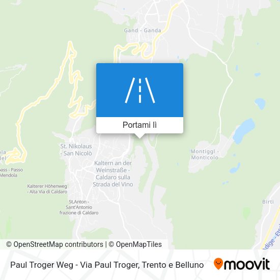 Mappa Paul Troger Weg - Via Paul Troger