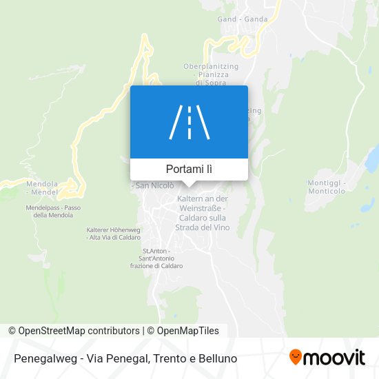 Mappa Penegalweg - Via Penegal