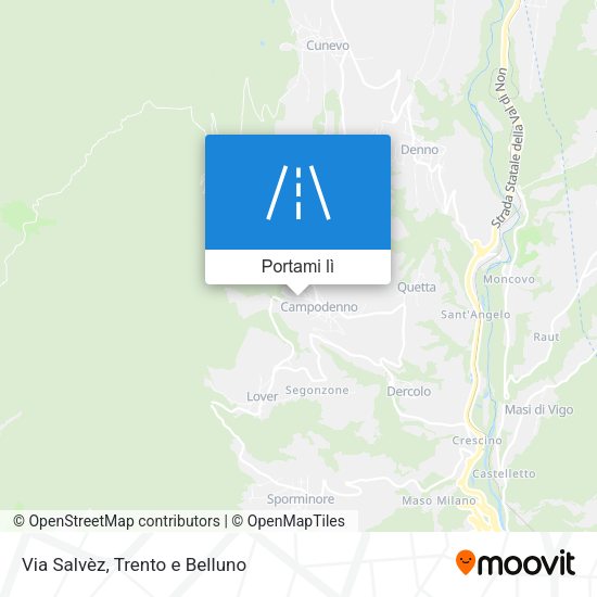Mappa Via Salvèz
