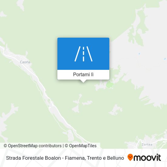 Mappa Strada Forestale Boalon - Fiamena