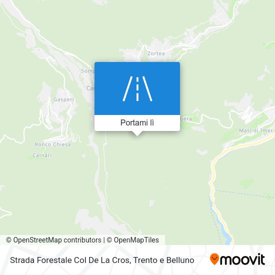 Mappa Strada Forestale Col De La Cros