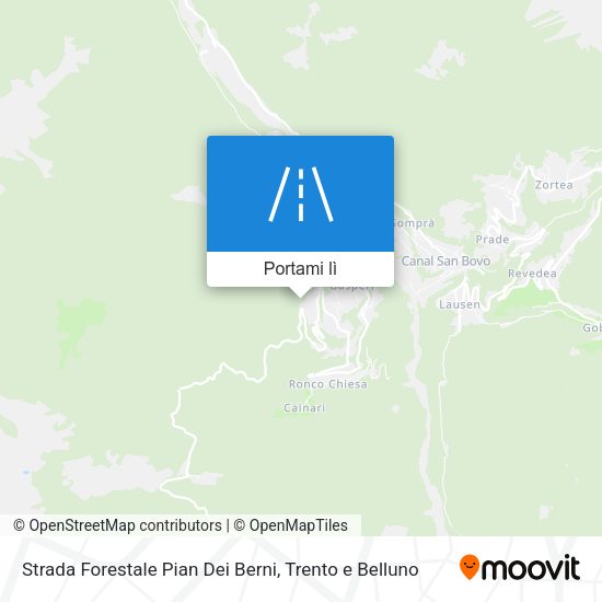Mappa Strada Forestale Pian Dei Berni