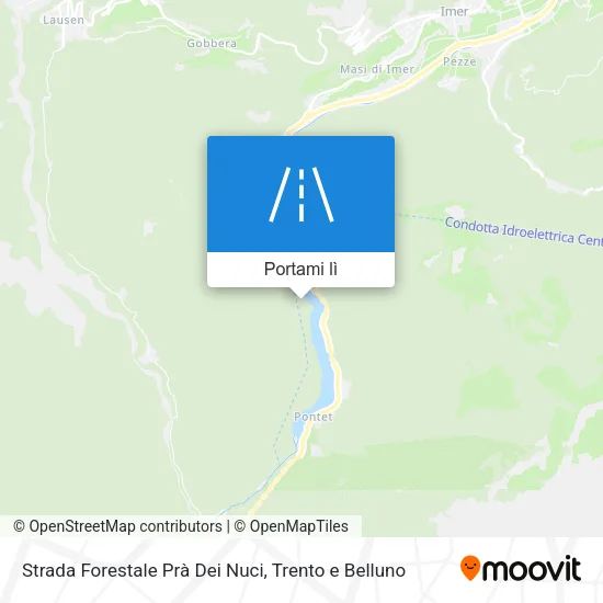 Mappa Strada Forestale Prà Dei Nuci