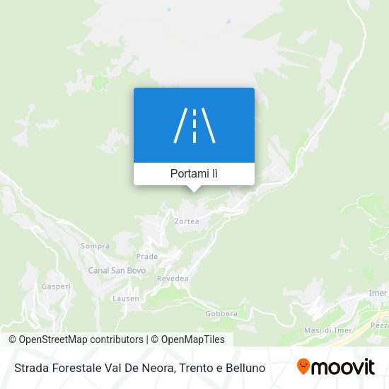 Mappa Strada Forestale Val De Neora