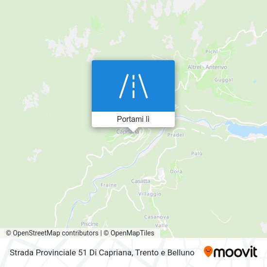 Mappa Strada Provinciale 51 Di Capriana