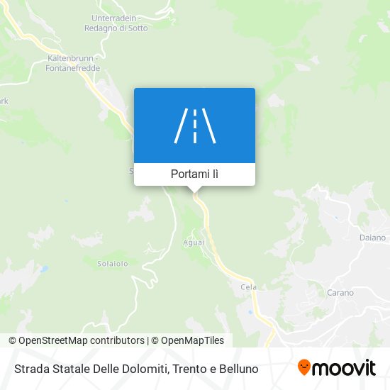 Mappa Strada Statale Delle Dolomiti