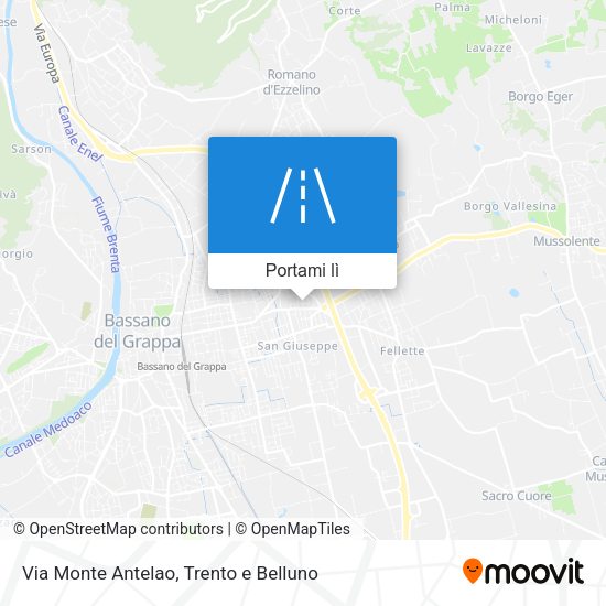 Mappa Via Monte Antelao