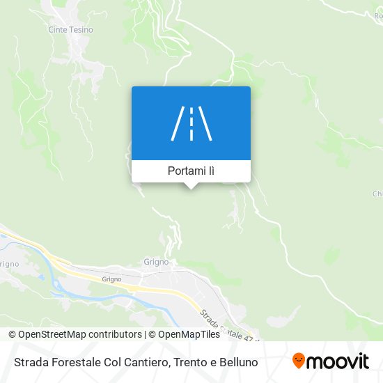 Mappa Strada Forestale Col Cantiero