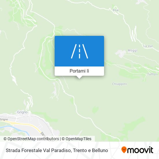 Mappa Strada Forestale Val Paradiso